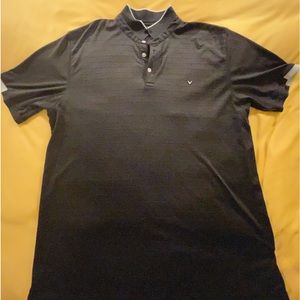 Callaway Opti-Dri men’s golf polo; black w/grey cuffs on sleeves and collar; XXL
